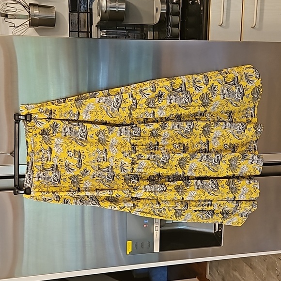 💕STAUD💕 Sea Skirt ~ Yellow Toile 4 NWOT - Picture 1 of 13